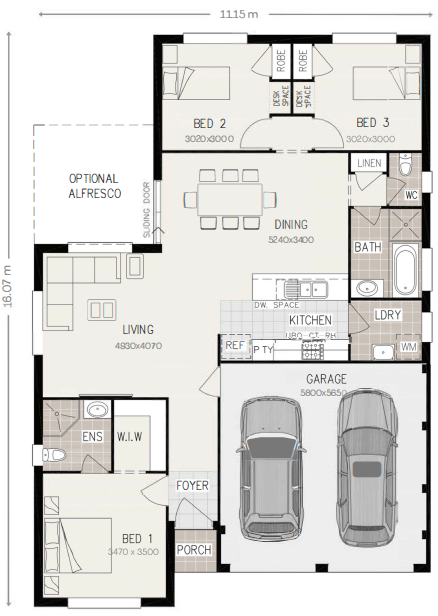 Three Bedroom Single Storey view 4